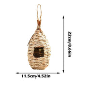 Handwoven Straw Bird Nest for Parrots | Outdoor Garden Hanging