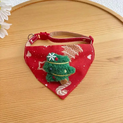 Matching Christmas Dog Scarf & Tree Skirt Set -