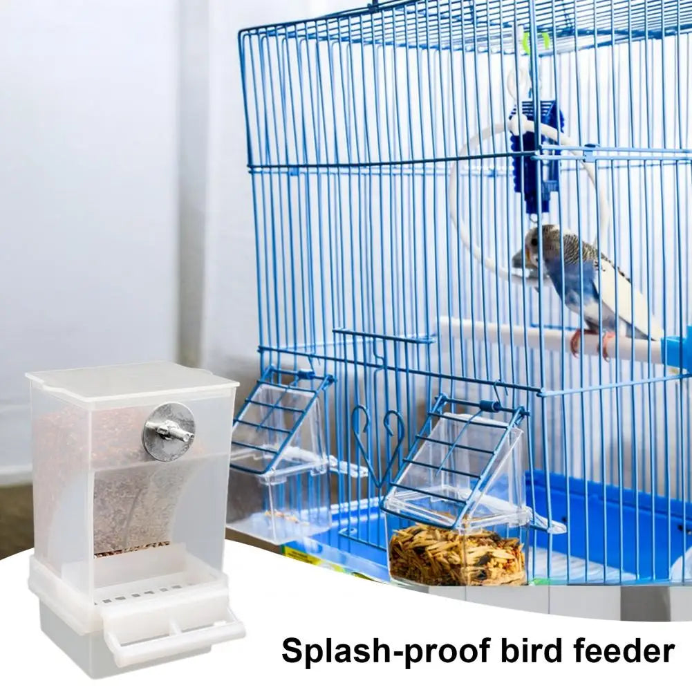 Automatic Birds Feeder Birdcage Feeder Automatic Parrot Feeder with Capacity Birdseed Dispenser for Small Medium for Birds