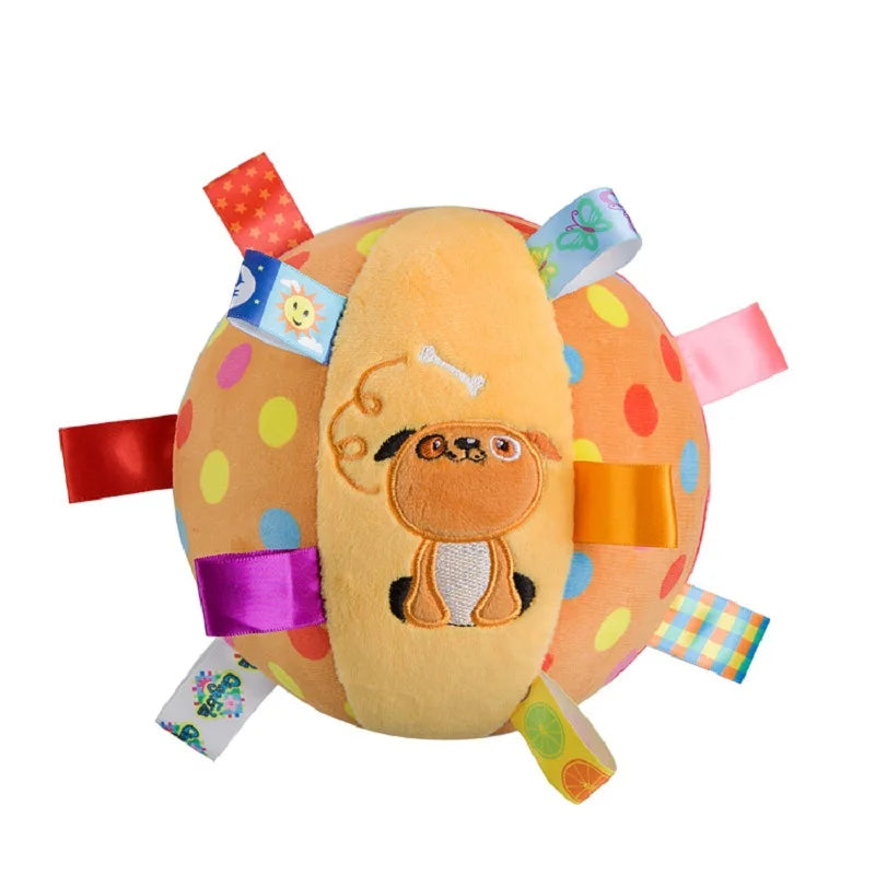 Interactive Ball Dog Toy for Aggressive Chewers Bite Resistant Plush with Handle And Bells Pet Training Supplies