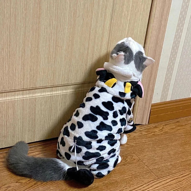 Soft Warm Fleece Dog Jumpsuit Pet Hoodie for Small Dogs Puppy Cats Chihuahua Yorkshire - Winter Costume Coats All Seasons