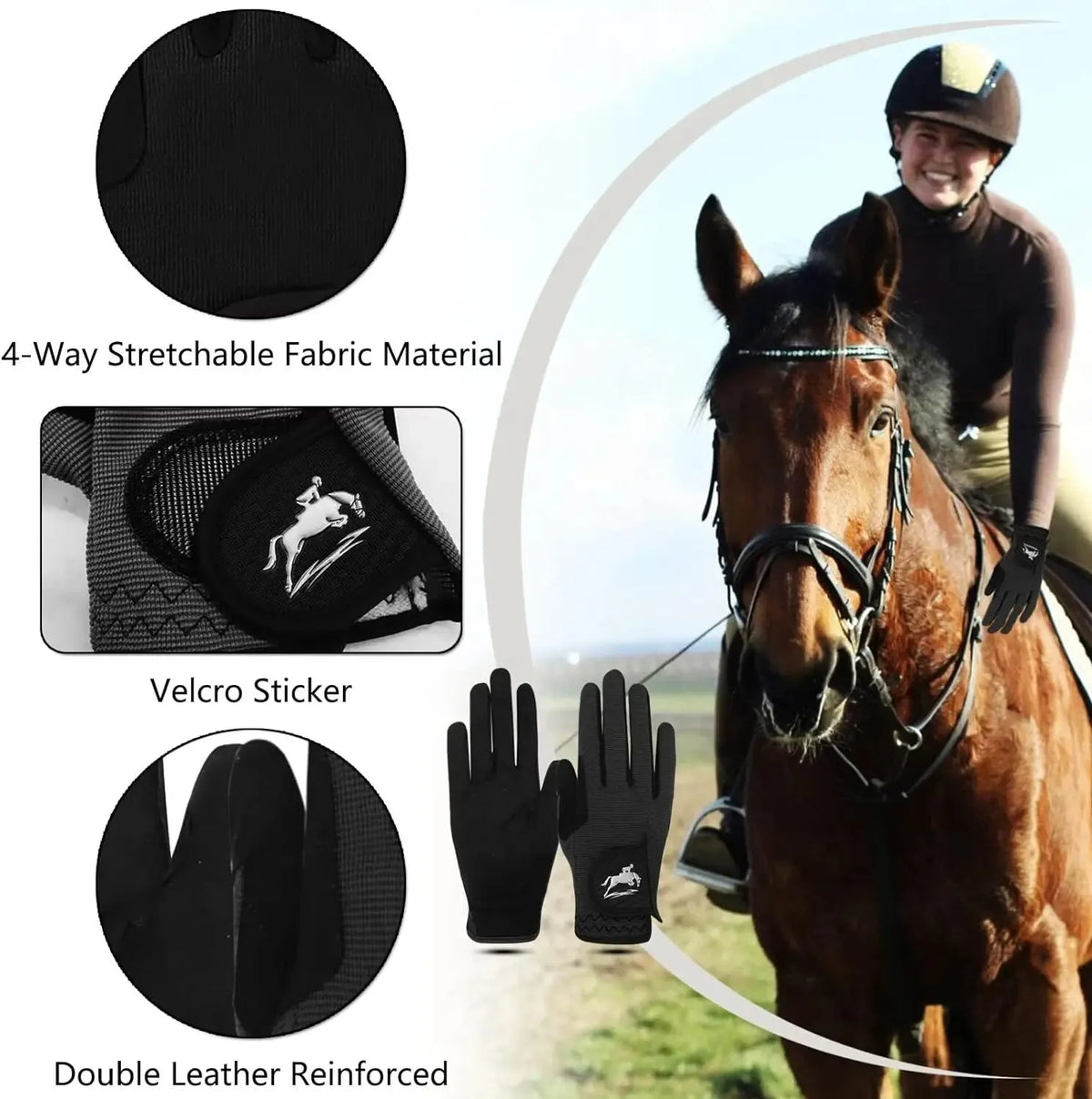 Horse Riding Breathable Gloves for Women