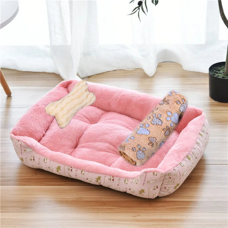 Winter Warm Pet's Kennels Washable Dog Net Bed House Four Seasons Medium Small Dog Sofa Bed Cushion Pet Supplies