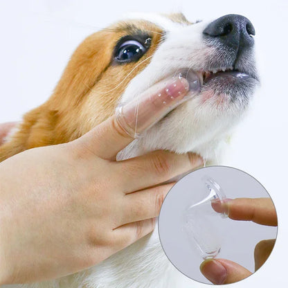 Super Soft Pet Finger dog Toothbrush for Bad Breath