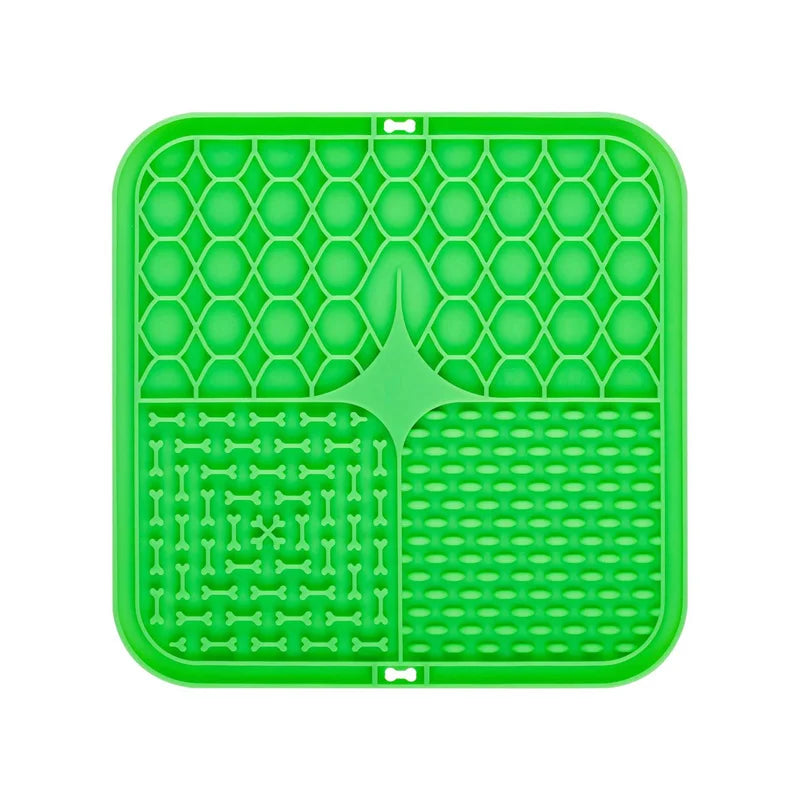 Pet Lick Silicone Mat Slow Food Plate for Dogs Bathing Distraction Dog Sucker Feeder Supplies Training Bowl Universal Plastic