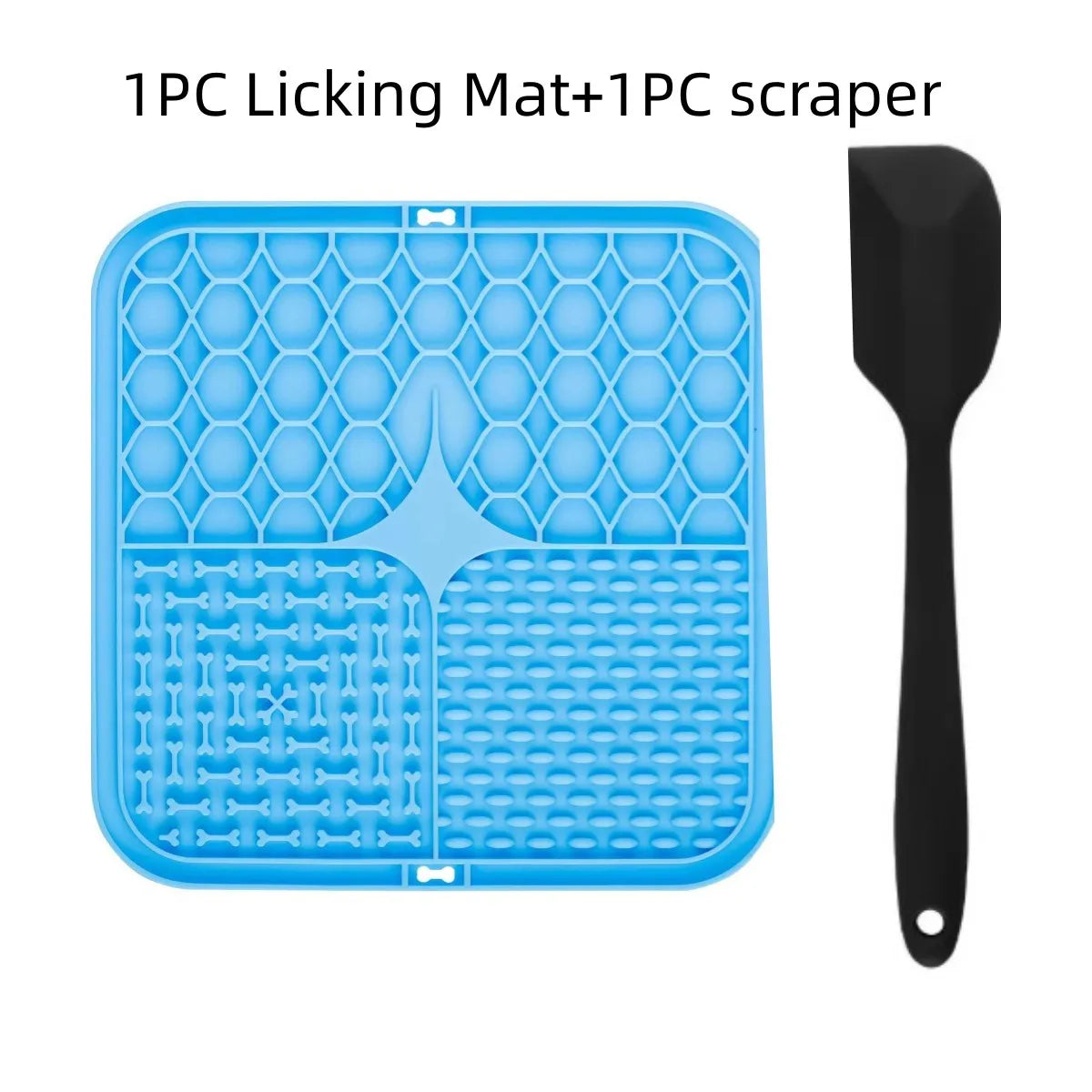 Pet Lick Silicone Mat Slow Food Plate for Dogs Bathing Distraction Dog Sucker Feeder Supplies Training Bowl Universal Plastic