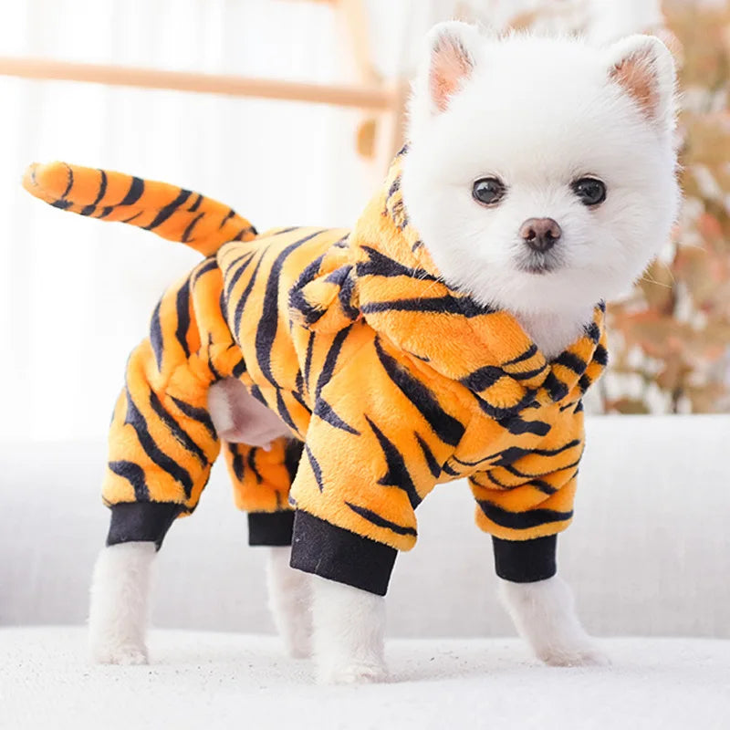 Soft Warm Fleece Dog Jumpsuit Pet Hoodie for Small Dogs Puppy Cats Chihuahua Yorkshire - Winter Costume Coats All Seasons