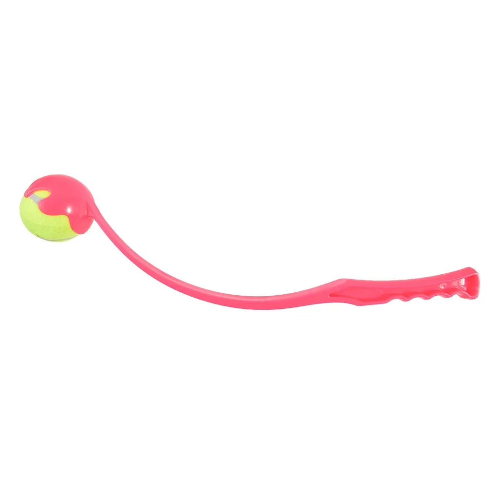 Interactive Dog Tennis Training Ball Thrower Outdoor Toy for Dogs Plastic Material Durable Ball Launcher for Pet Exercise