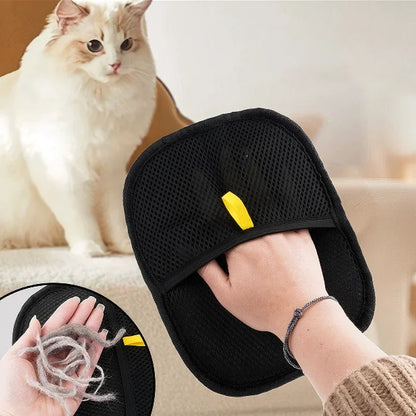 Pet Grooming Gloves Static Dedusting Brush for dog | cat hair