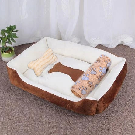 Winter Warm Pet's Kennels Washable Dog Net Bed House Four Seasons Medium Small Dog Sofa Bed Cushion Pet Supplies