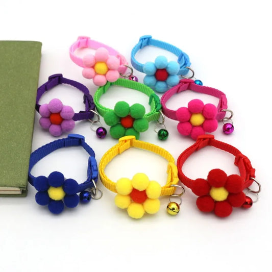1PC Cute Cat Collar Small Puppy Collars Bow Kitten Cat Collar Bowknot Necklace with Bell for Dogs Chihuahua Pet Supplies