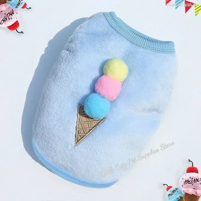Warm Flannel Dog Vest Winter Jacket for Small Dogs And Cats Puppy Puffer Sweater Soft Pet Clothing X-Small Dog Accessories Supplies