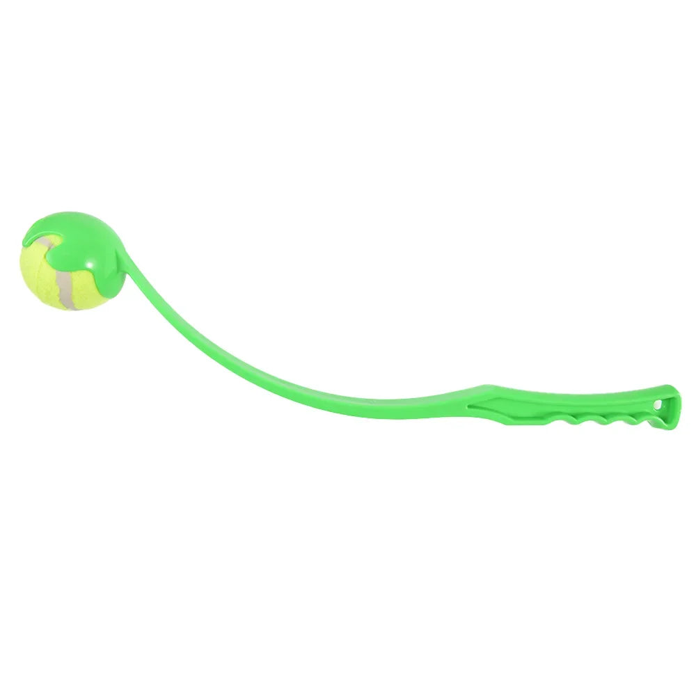 Interactive Dog Tennis Training Ball Thrower Outdoor Toy for Dogs Plastic Material Durable Ball Launcher for Pet Exercise
