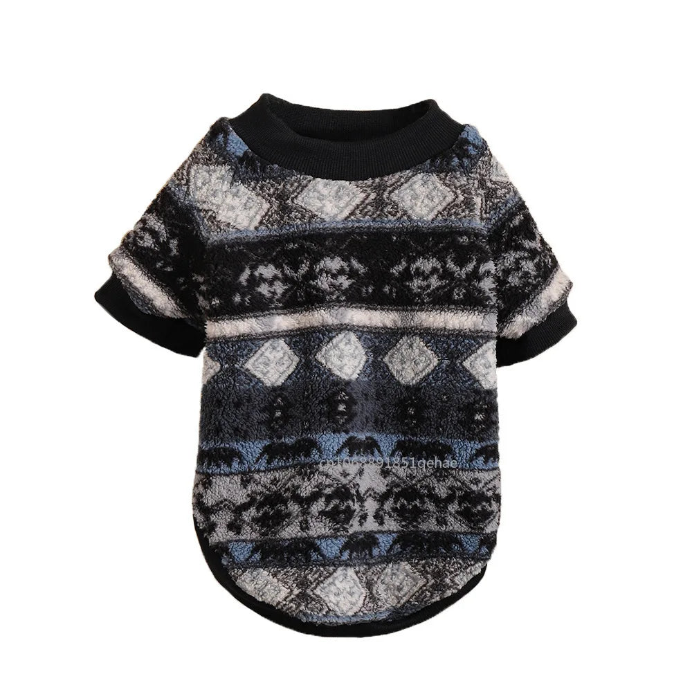 Plush Cat Dog Hoodies Thicken Pet Sweaters for Small Dogs Cats Kitten Pullovers Autumn Winter Sphynx Fashion Pet Clothing