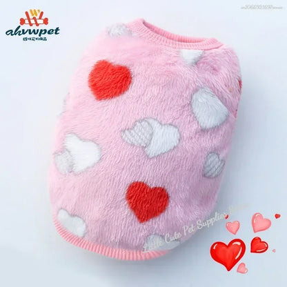 Warm Flannel Dog Vest Winter Jacket for Small Dogs And Cats