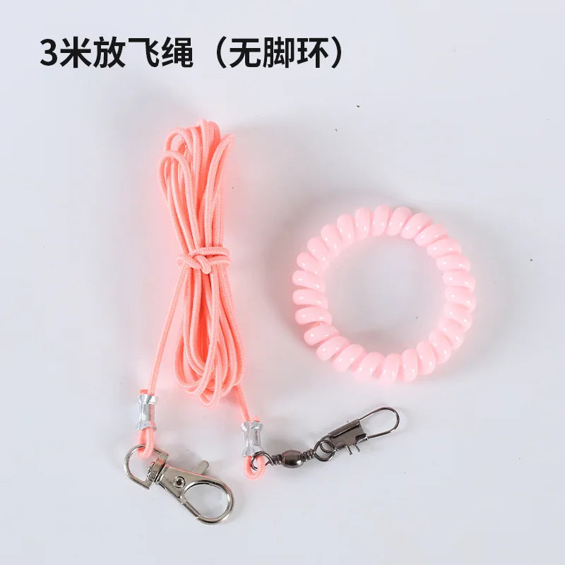 Parrot Bird Flying Training Leash Ultra-light Flexible Rope Anti-bite Leg Ring Harness Outdoor Macaw Cockatiel Starling 앵무새 장난감