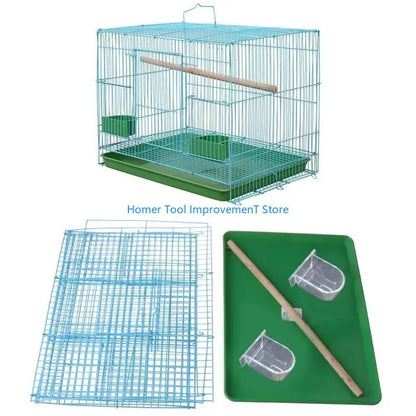 Wire Rectangular Small Cage for Small Birds and Canaries