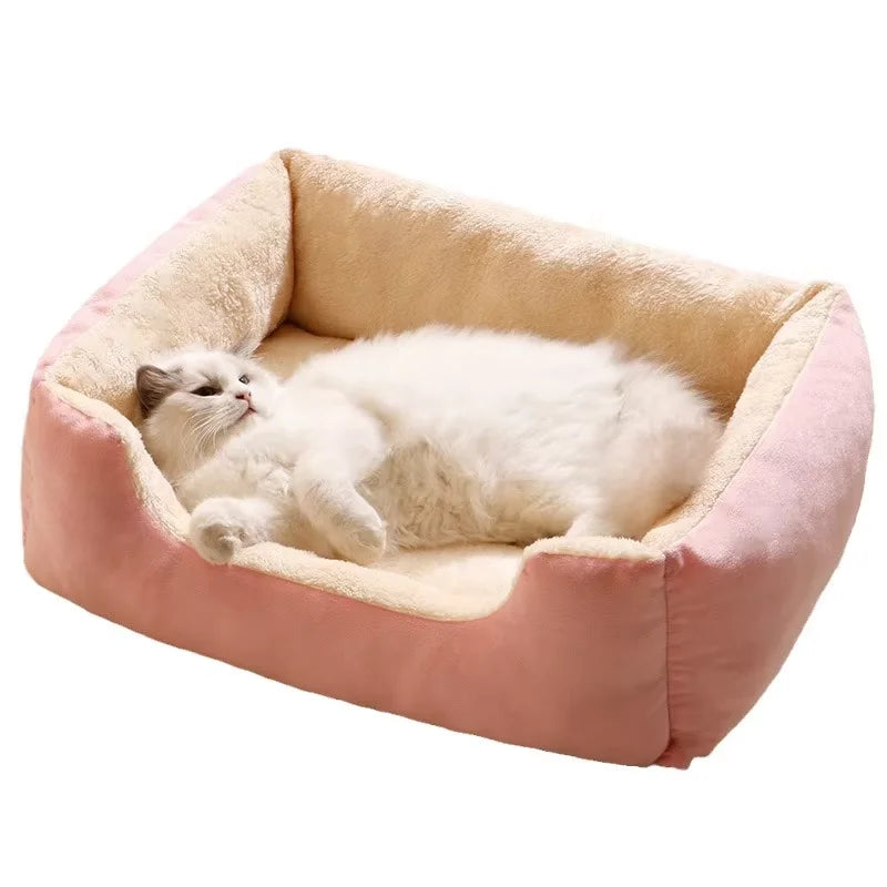 Warm Washable Cat And Dog House Bite-Proof Plush Bed for Small to Medium Dogs Breathable All-Year round Pet Nest