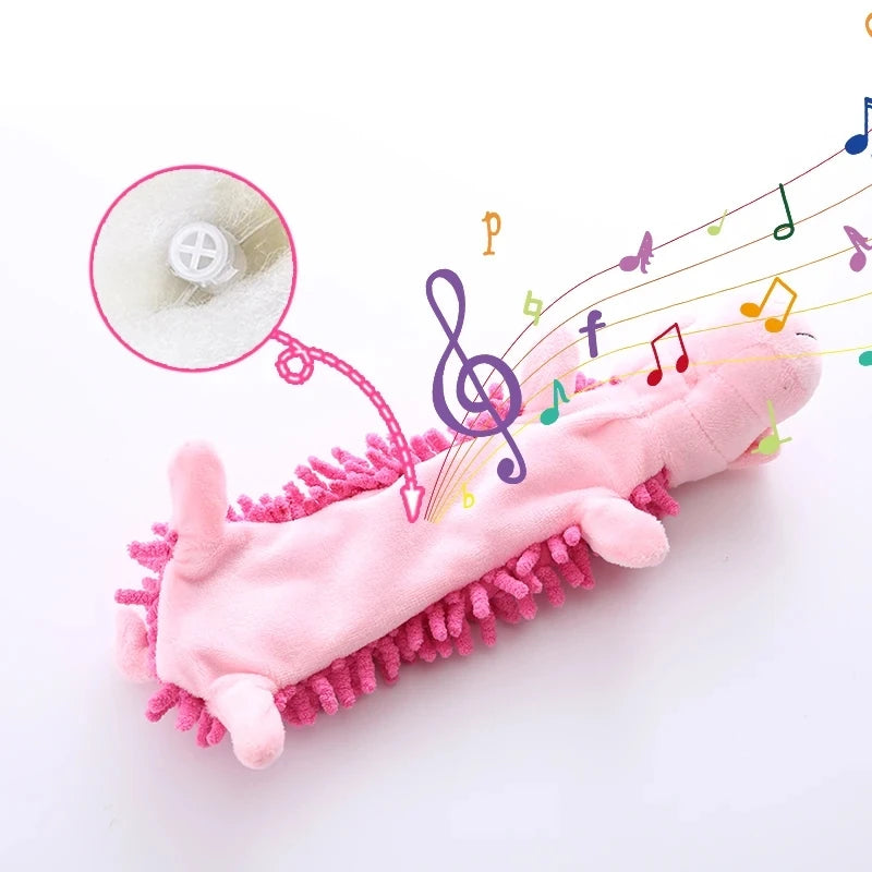 Plush Dog Toy with Sound - Interactive Squeak Toy for Dogs Fleece Shell Frog Hippo Design for Teeth Grinding And Chew Fun