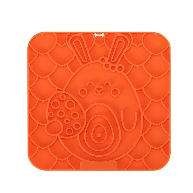Pet Lick Silicone Mat Slow Food Plate for Dogs Bathing Distraction Dog Sucker Feeder Supplies Training Bowl Universal Plastic
