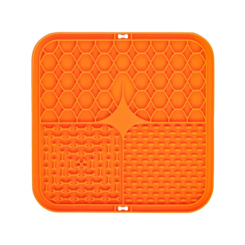 Pet Lick Silicone Mat Slow Food Plate for Dogs Bathing Distraction Dog Sucker Feeder Supplies Training Bowl Universal Plastic