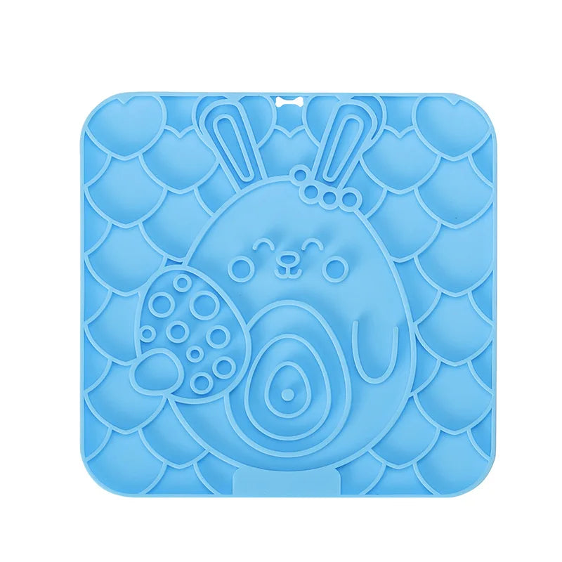 Pet Lick Silicone Mat Slow Food Plate for Dogs Bathing Distraction Dog Sucker Feeder Supplies Training Bowl Universal Plastic