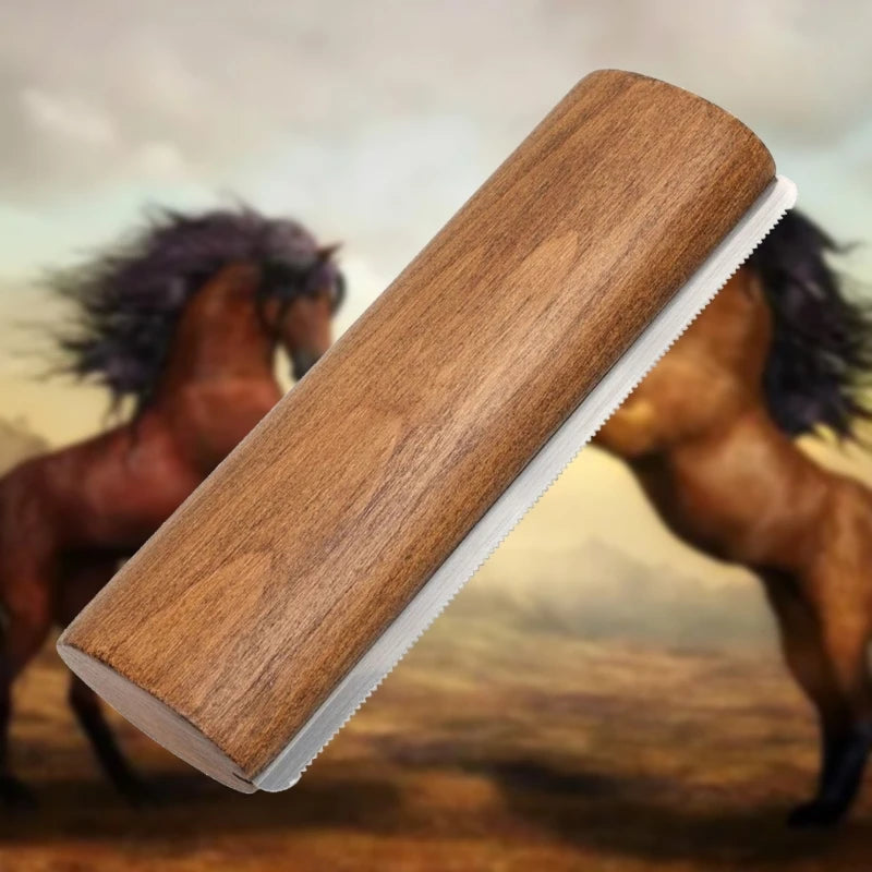 Wooden Horse grooming brush Scrapers Handle for Horse Shedding