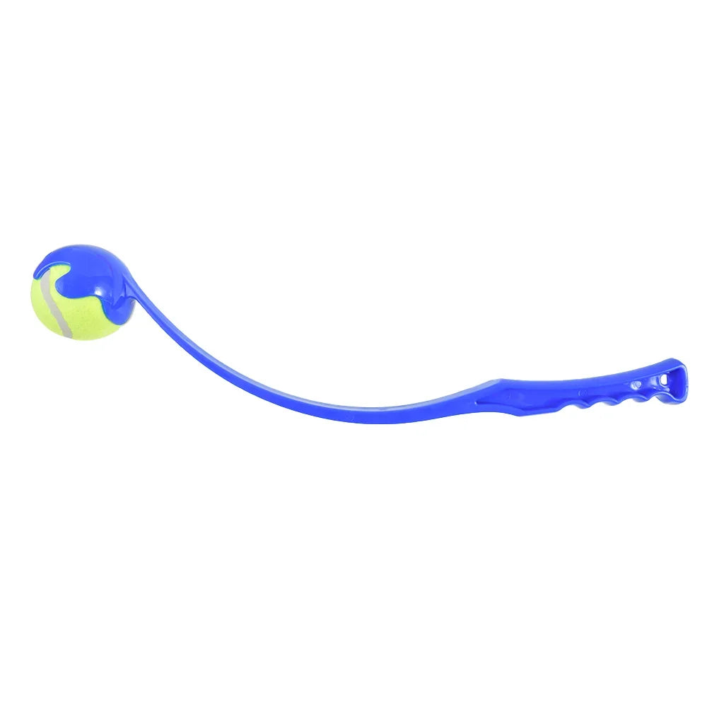 Interactive Dog Tennis Training Ball Thrower Outdoor Toy for Dogs Plastic Material Durable Ball Launcher for Pet Exercise