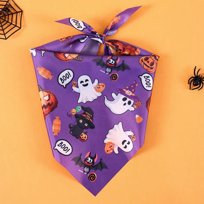 Halloween Ghost Triangle Scarf Bibs| Bandanas Dog accessoires