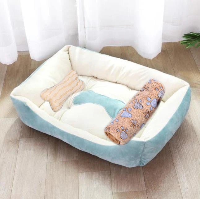 Winter Warm Pet's Kennels Washable Dog Net Bed House Four Seasons Medium Small Dog Sofa Bed Cushion Pet Supplies