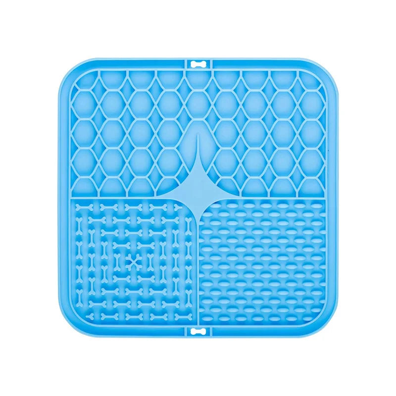 Pet Lick Silicone Mat Slow Food Plate for Dogs Bathing Distraction Dog Sucker Feeder Supplies Training Bowl Universal Plastic