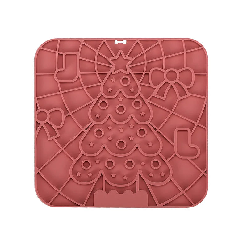 Pet Lick Silicone Mat Slow Food Plate for Dogs Bathing Distraction Dog Sucker Feeder Supplies Training Bowl Universal Plastic