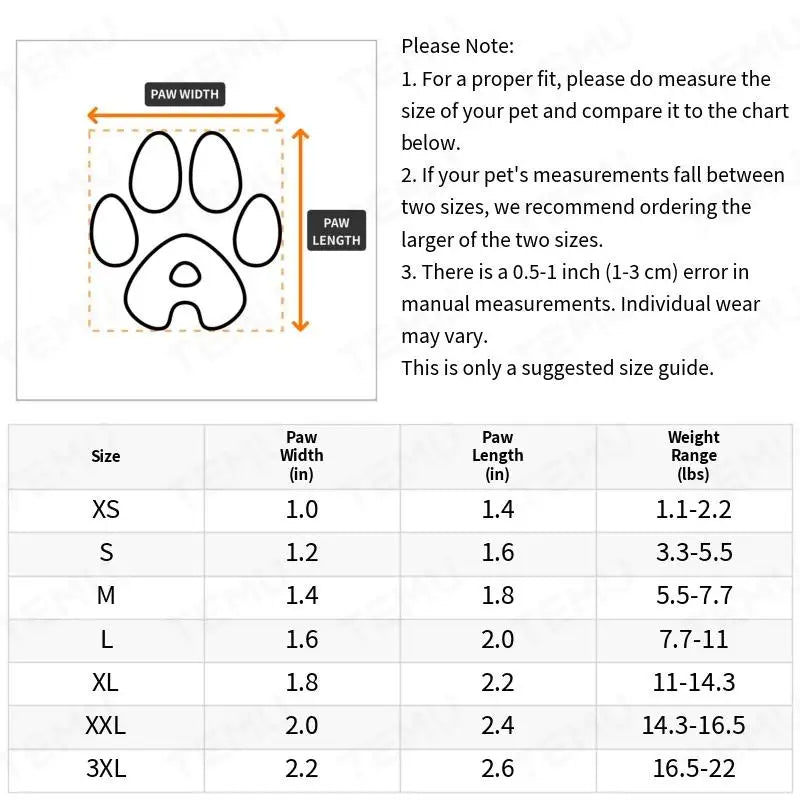 4pcs Water-Resistant Dog Shoes for Small Dogs - Outdoor Rain Boots Protection Paws Dry