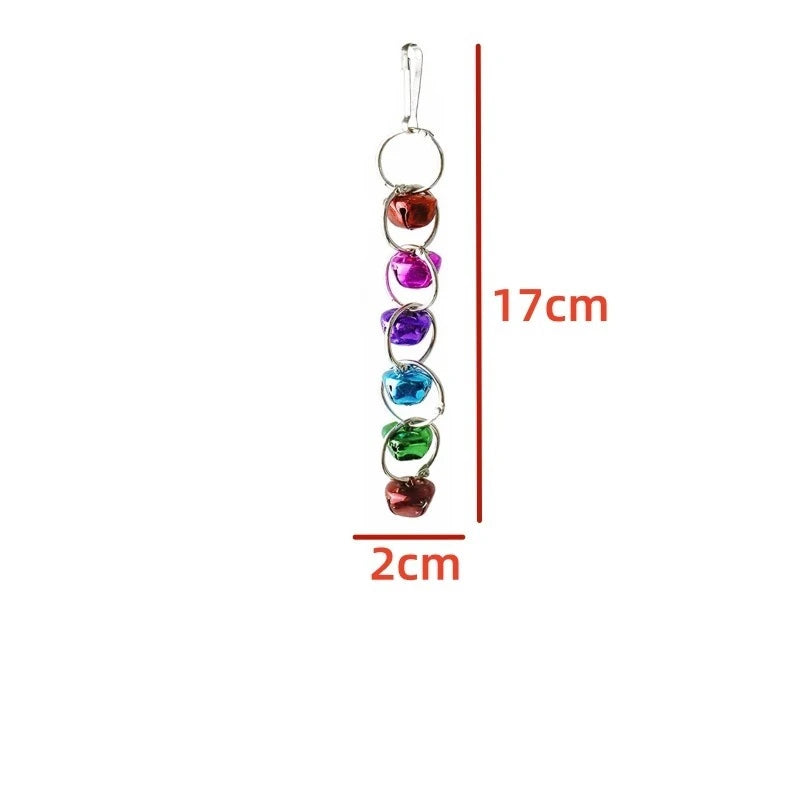 Bird and Parrot Toys Swing BirdCage Decoration Mirror Staircase Wind ChimesBird Accessories Toys for Birds juguetes para pájaros