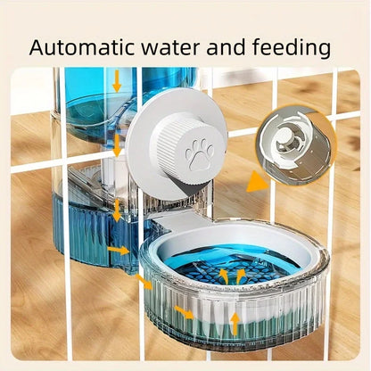 Hanging Automatic wire Pet Food Feeder/Water Dispenser