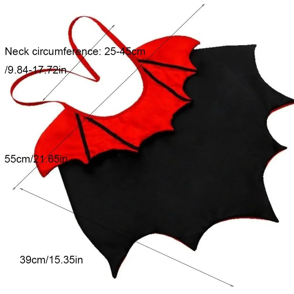 Halloween Bat Transformation Pet Costume Cat Cosplay Cloak Bow Stand-collar Comfortable Kitten Dress Easy to Wear for Party