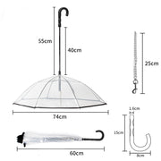 Transparent Dog Umbrella with Traction Chain