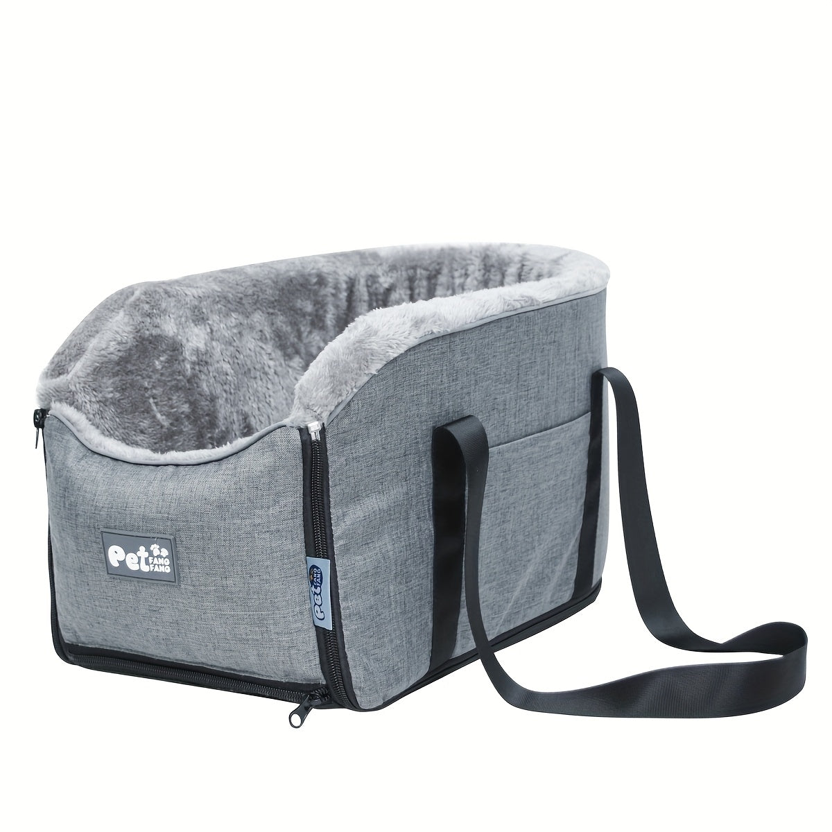 [Small Pet Cozy Car Seat Portable] PETFANGFANG Cozy Pet Car Seat - Portable Dog & Cat Travel Bag with Secure Buckle Closure, Polyester Material for Small to Medium Pets